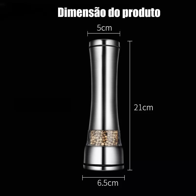 Moedor e Triturador de Pimenta e Sal