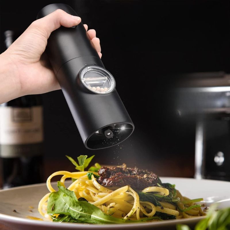 Moedor e Triturador de Temperos Elétrico para Sal e Pimenta