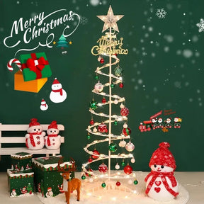 Árvore de Natal Espiral Led 1.8m com Enfeites