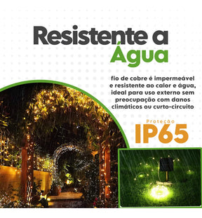 Fio de Fada em Corda com Energia Solar - Pisca Pisca