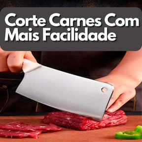 Faca Cutelo em Aço Inoxidável