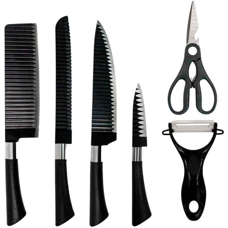 Jogo de Facas Profissional Antiaderente - Kit Completo de 6 Peças