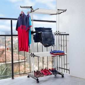 Varal de Chão Retrátil para Roupa - 3 Andares