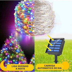 Fio de Fada em Corda com Energia Solar - Pisca Pisca