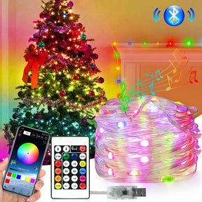 Pisca Pisca de Natal em Fita Led com Controle via Bluetooth