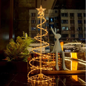 Árvore de Natal Espiral Led 1.8m com Enfeites