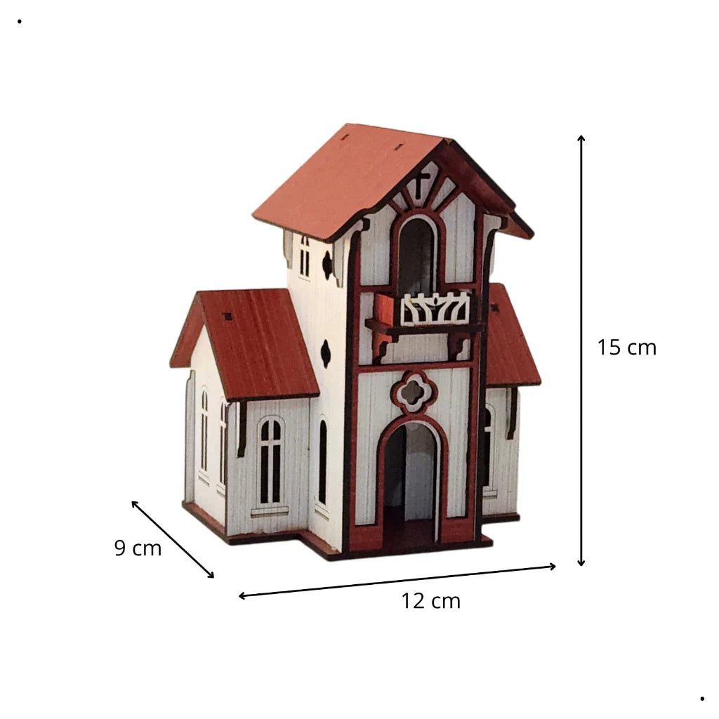 Vila de Natal Artesanal para Decoração Natalina