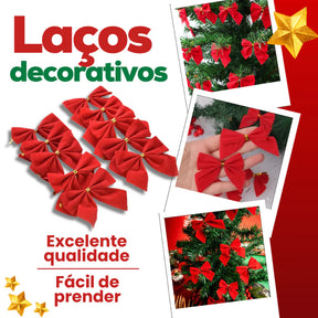 Laço Vermelho para Árvore de Natal