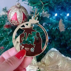 Kit Natalino de 8 Enfeites Religiosos