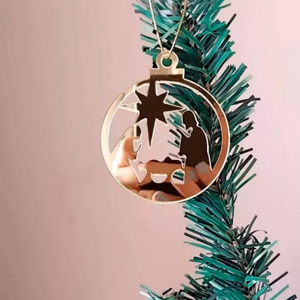 Kit Natalino de 8 Enfeites Religiosos