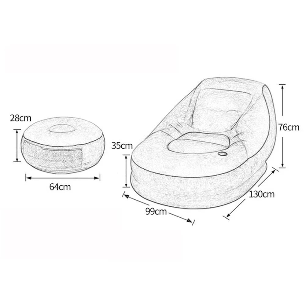 Poltrona e Puff Inflável Portátil - Conjunto