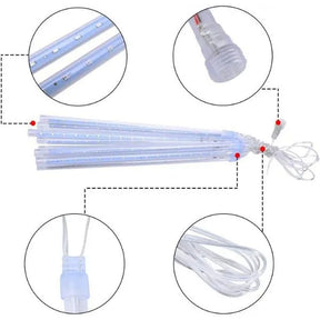 Pisca Pisca de Cascata em Meteoro para Natal - Kit 8 Tubos