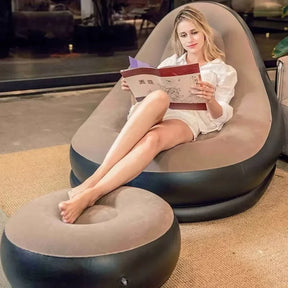 Poltrona e Puff Inflável Portátil - Conjunto