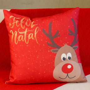Kit com 4 Capas para Almofadas Natalinas 45x45
