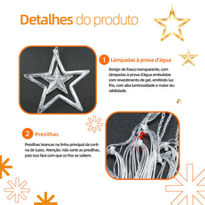 Pisca Pisca em Cascata de Estrela - 8 Funções