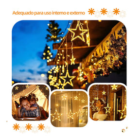 Pisca Pisca em Cascata de Estrela - 8 Funções