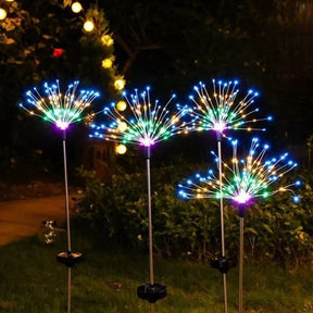 Luz Solar de Led Efeito Fogos de Artifício