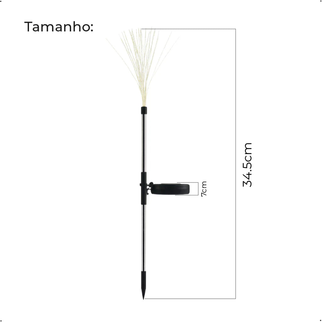 Luz Solar de Led Efeito Fogos de Artifício