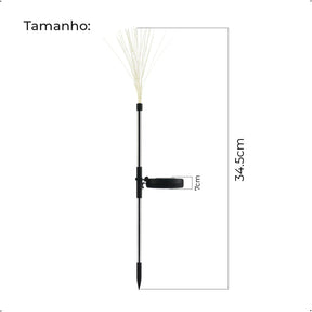 Luz Solar de Led Efeito Fogos de Artifício