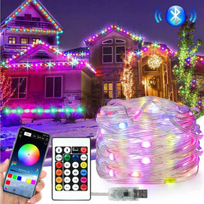 Pisca Pisca de Natal em Fita Led com Controle via Bluetooth
