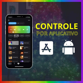 Pisca Pisca de Natal em Fita Led com Controle via Bluetooth