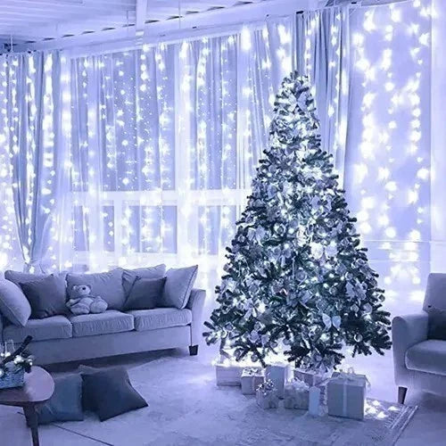Luz de Cortina Led para Decoração para Natal - 8 Modos de Iluminação